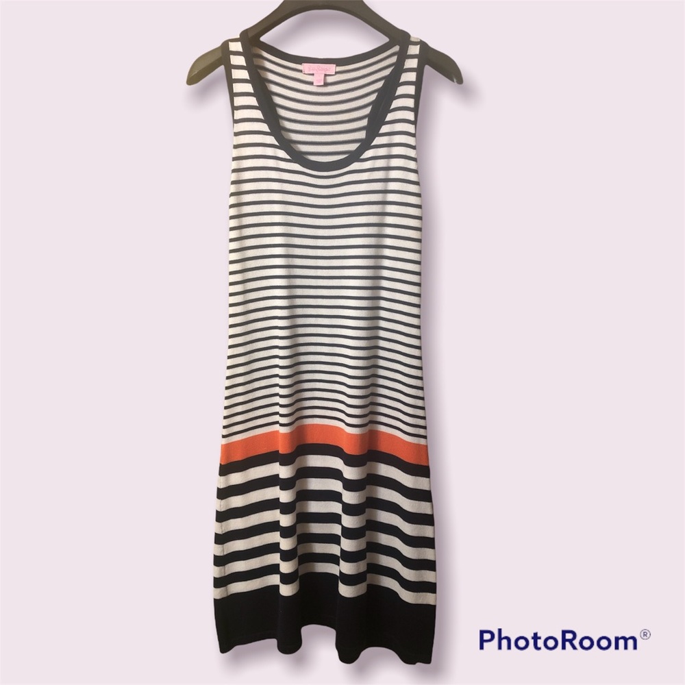 Lilly Pulitzer Stanton Sweater Dress | Resort White Buoy Stripe | Size L